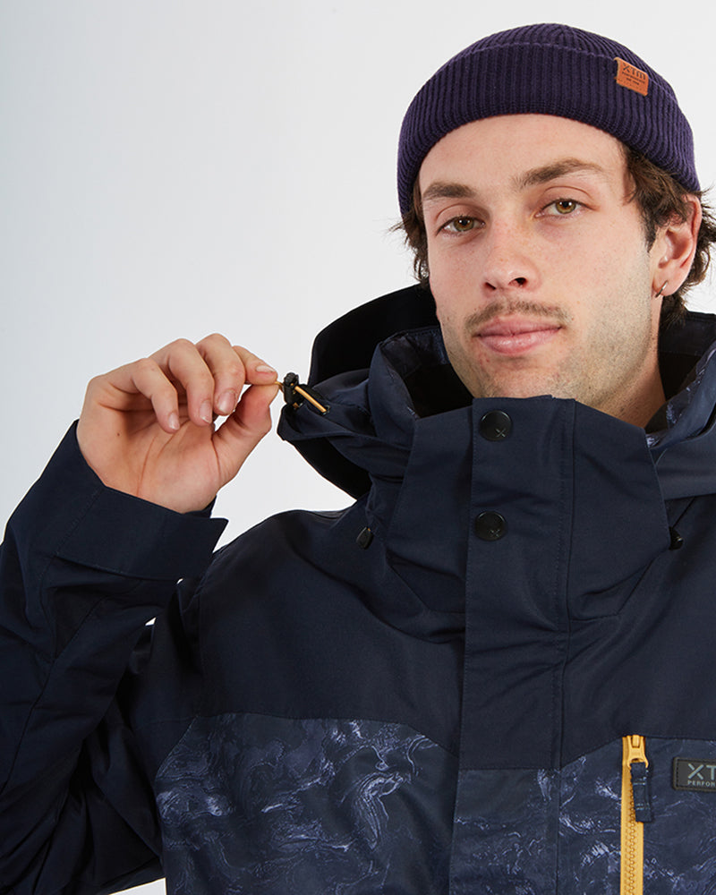 Knox Mens Snow Jacket Navy Marble