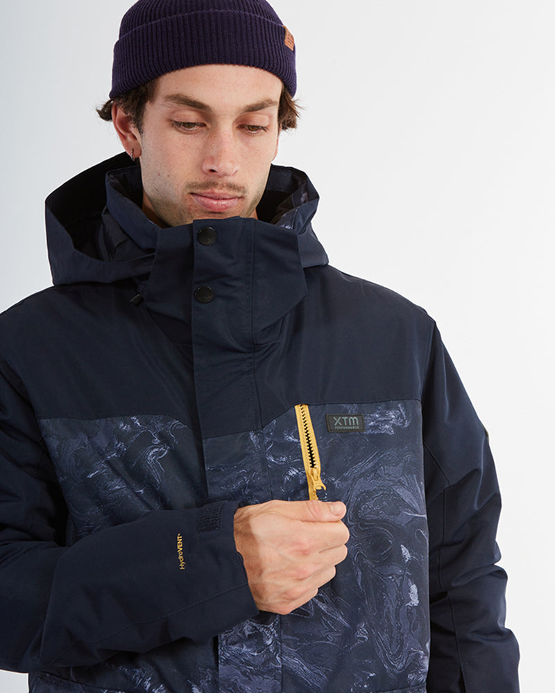 Knox Mens Snow Jacket Navy Marble