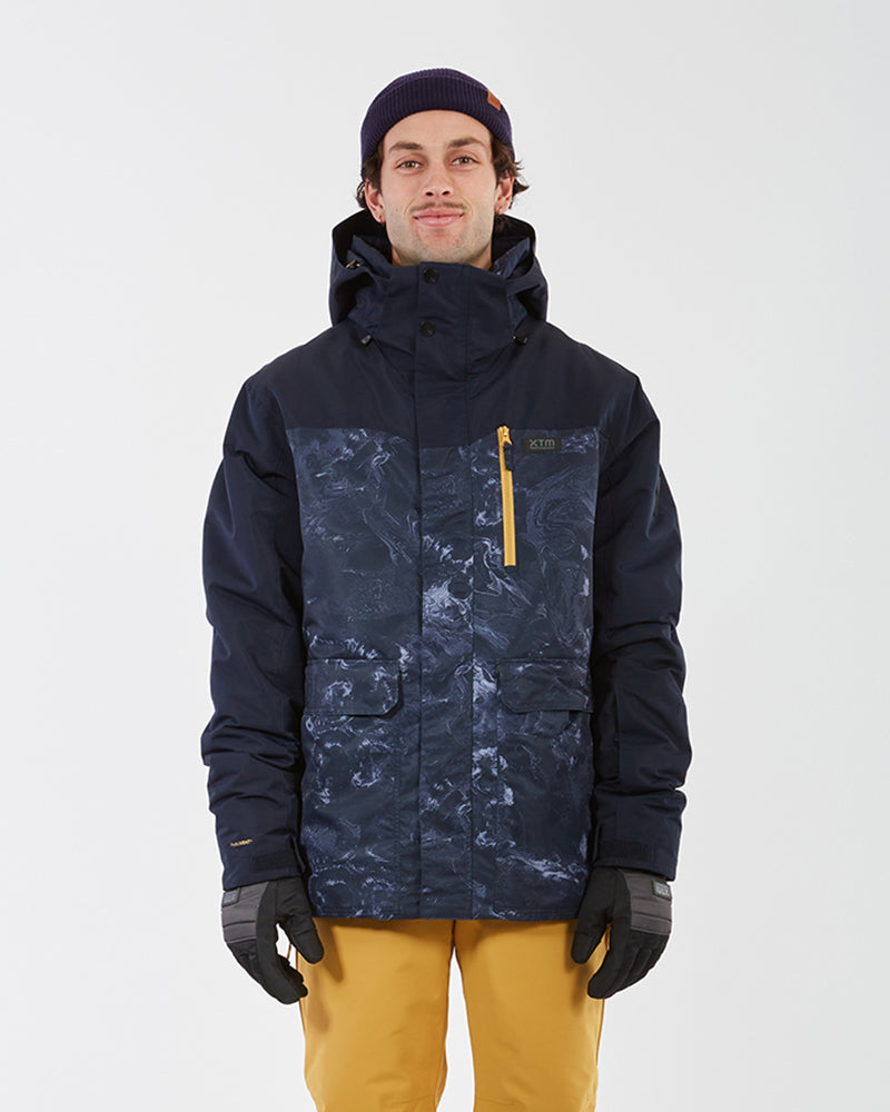 Knox Mens Snow Jacket Navy Marble