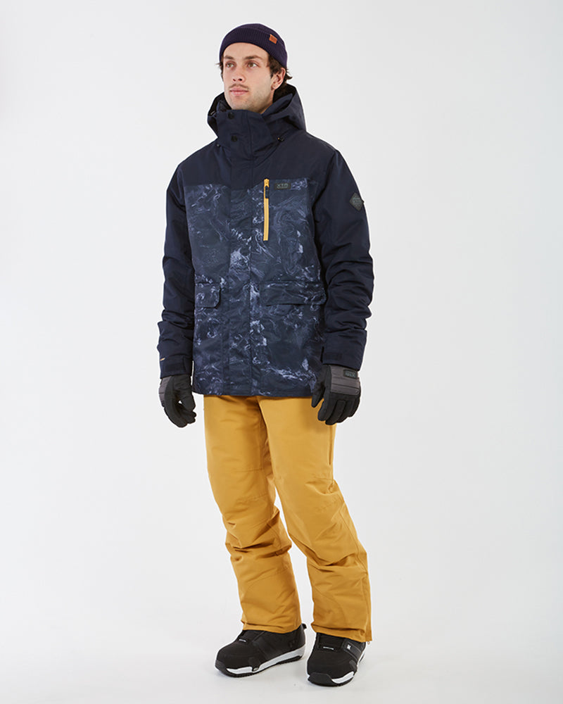 Knox Mens Snow Jacket Navy Marble