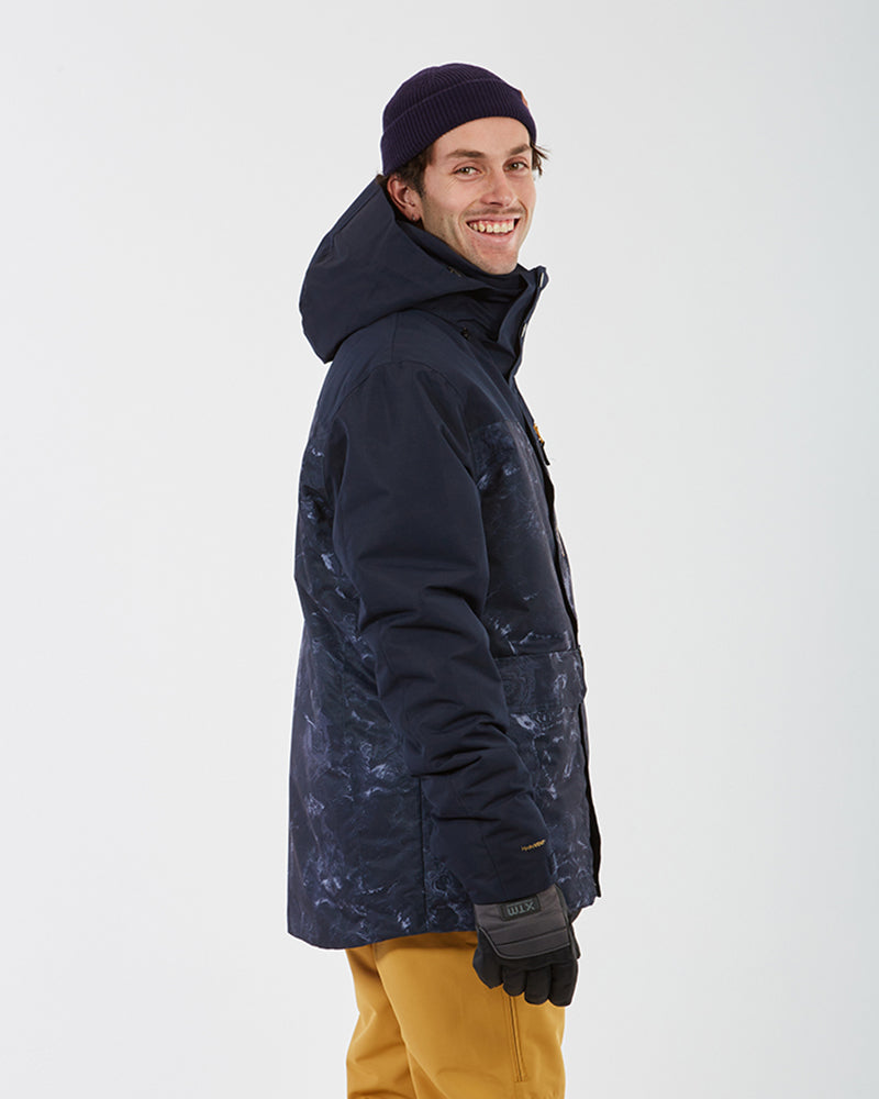 Knox Mens Snow Jacket Navy Marble