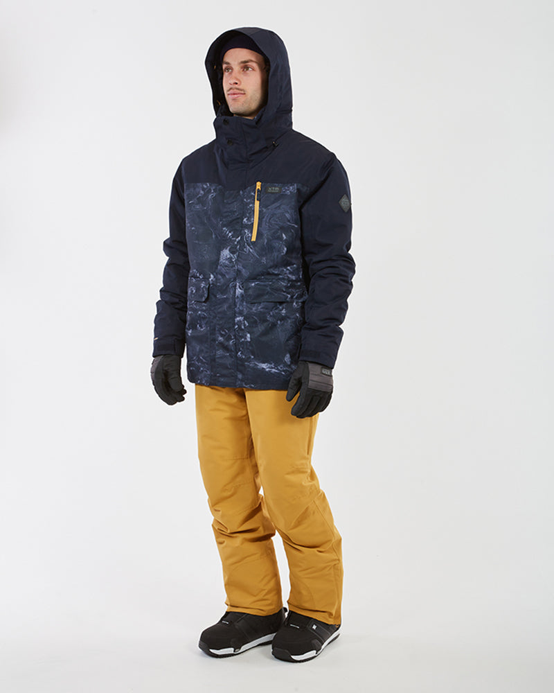 Knox Mens Snow Jacket Navy Marble