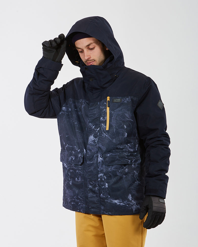 Knox Mens Snow Jacket Navy Marble