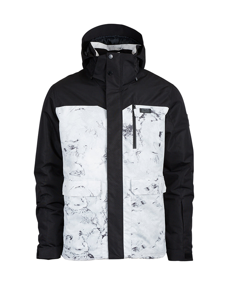 Knox Mens Snow Jacket White Marble