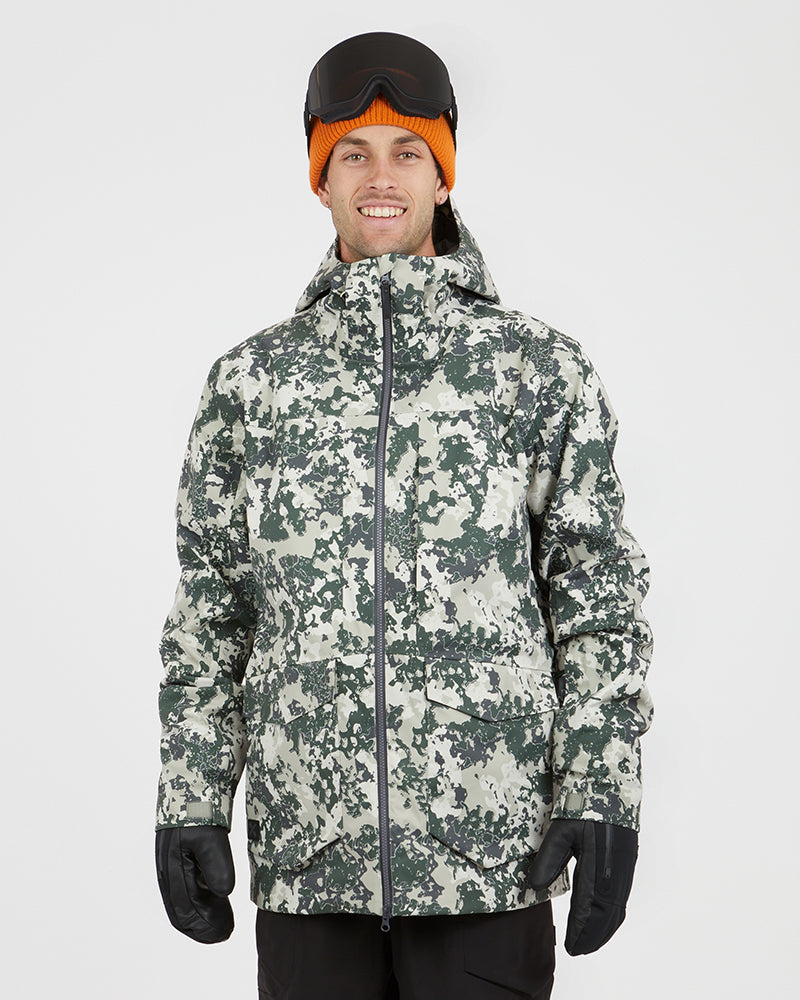 Ridge Line Mens Snow Jacket Stone Lichen