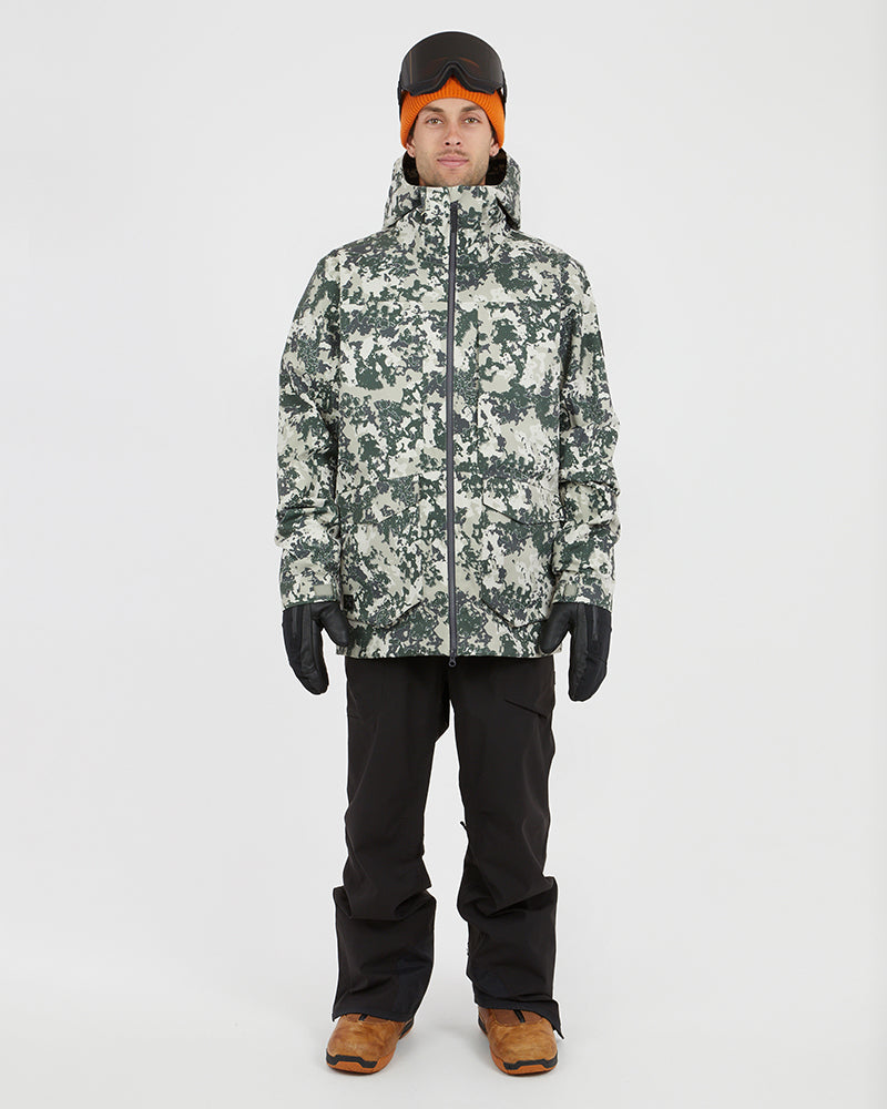 Ridge Line Mens Snow Jacket Stone Lichen