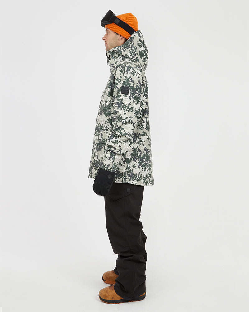 Ridge Line Mens Snow Jacket Stone Lichen