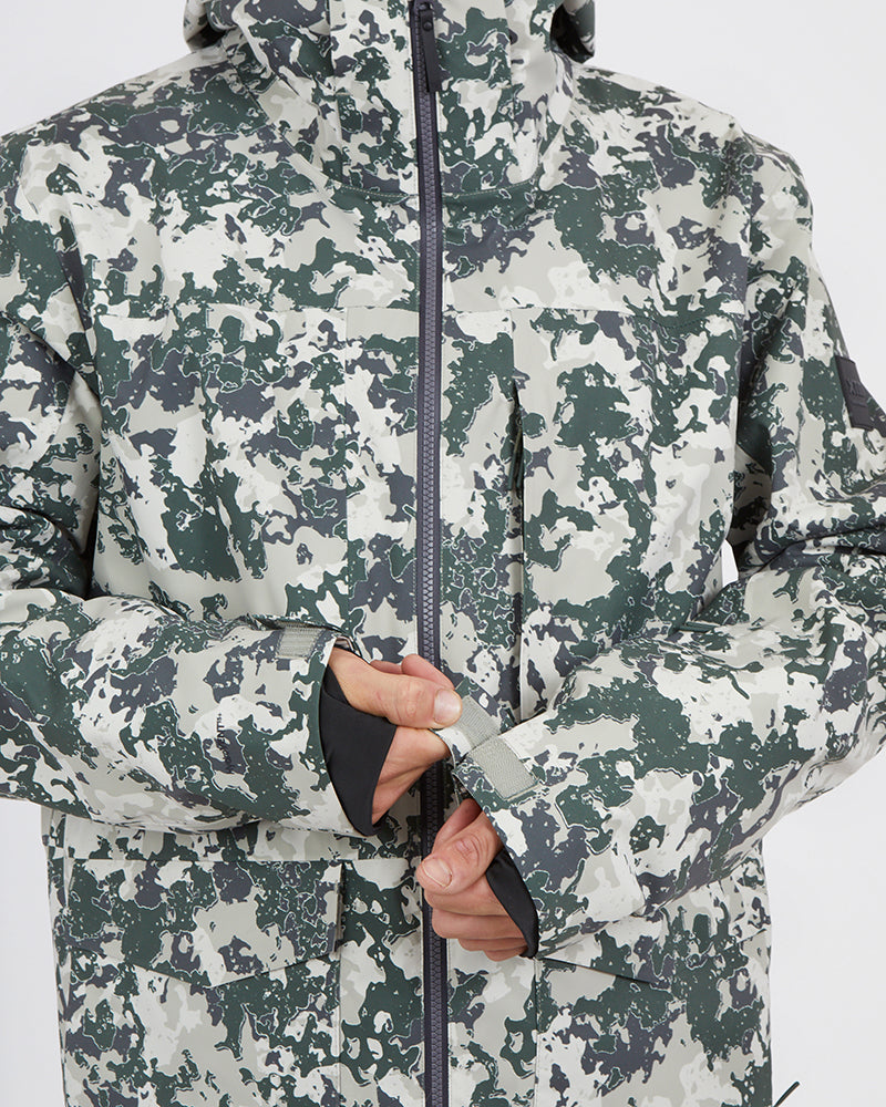 Ridge Line Mens Snow Jacket Stone Lichen