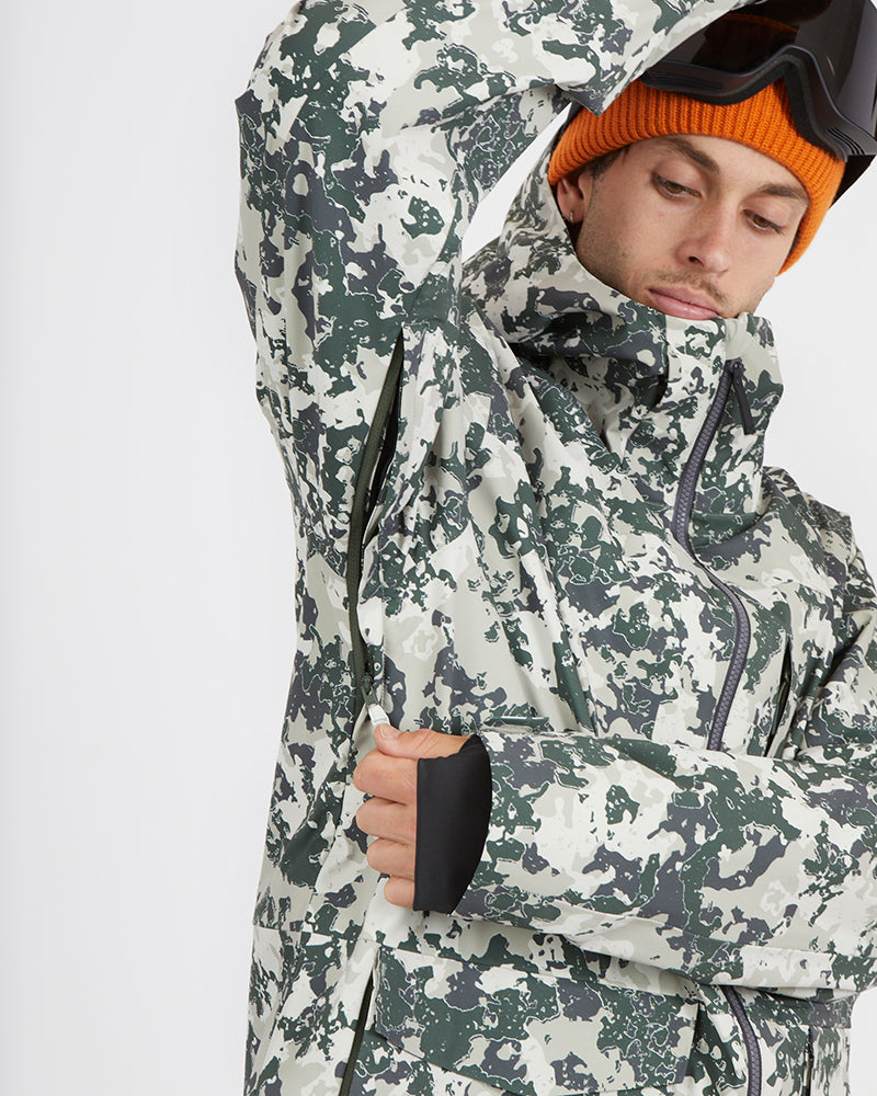 Ridge Line Mens Snow Jacket Stone Lichen