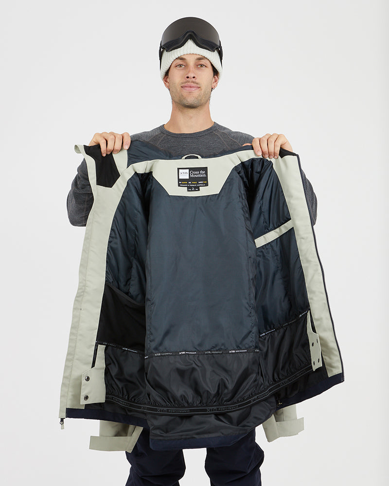 Traverse III Mens Snow Jacket Stone Grey