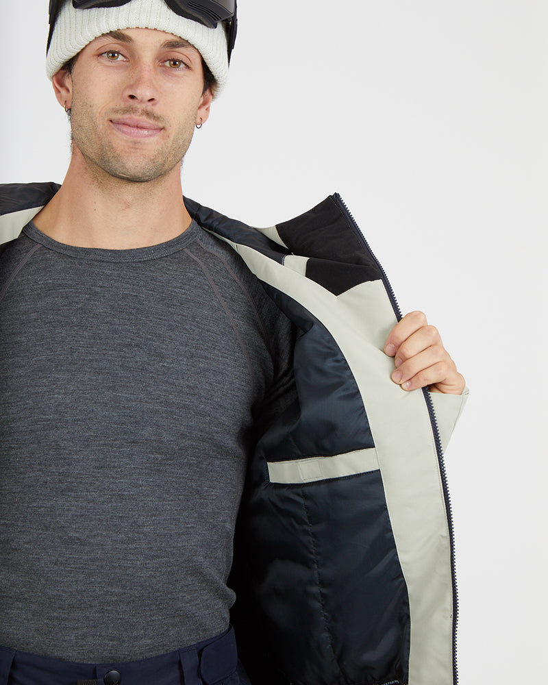 Traverse III Mens Snow Jacket Stone Grey