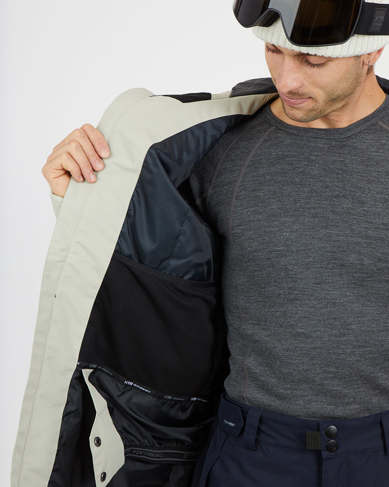 Traverse III Mens Snow Jacket Stone Grey