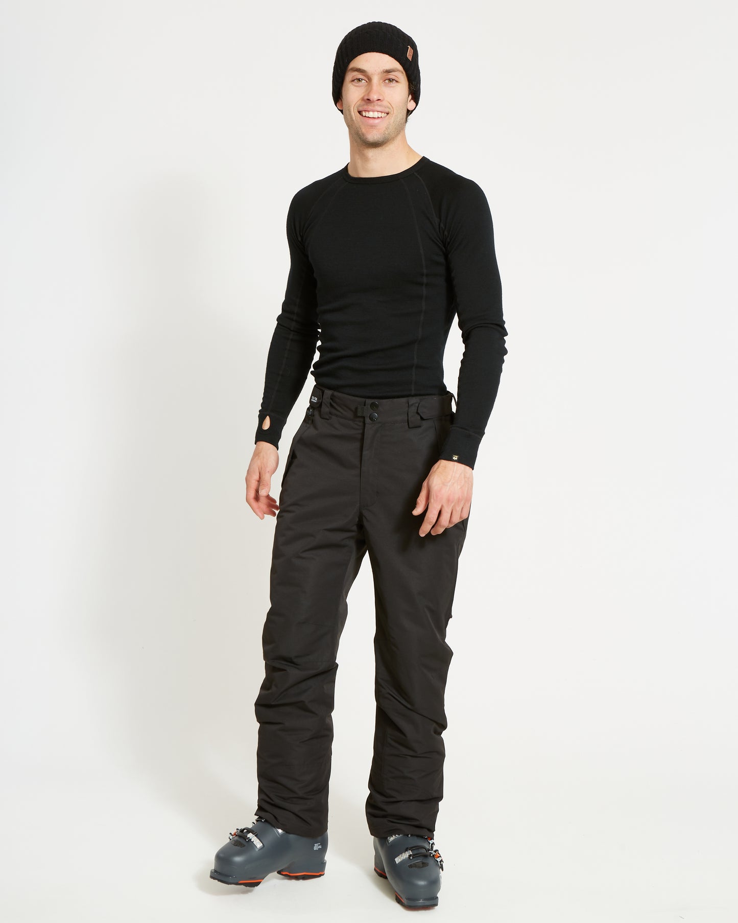Glide Mens Ski Pants - Shorter Leg Black
