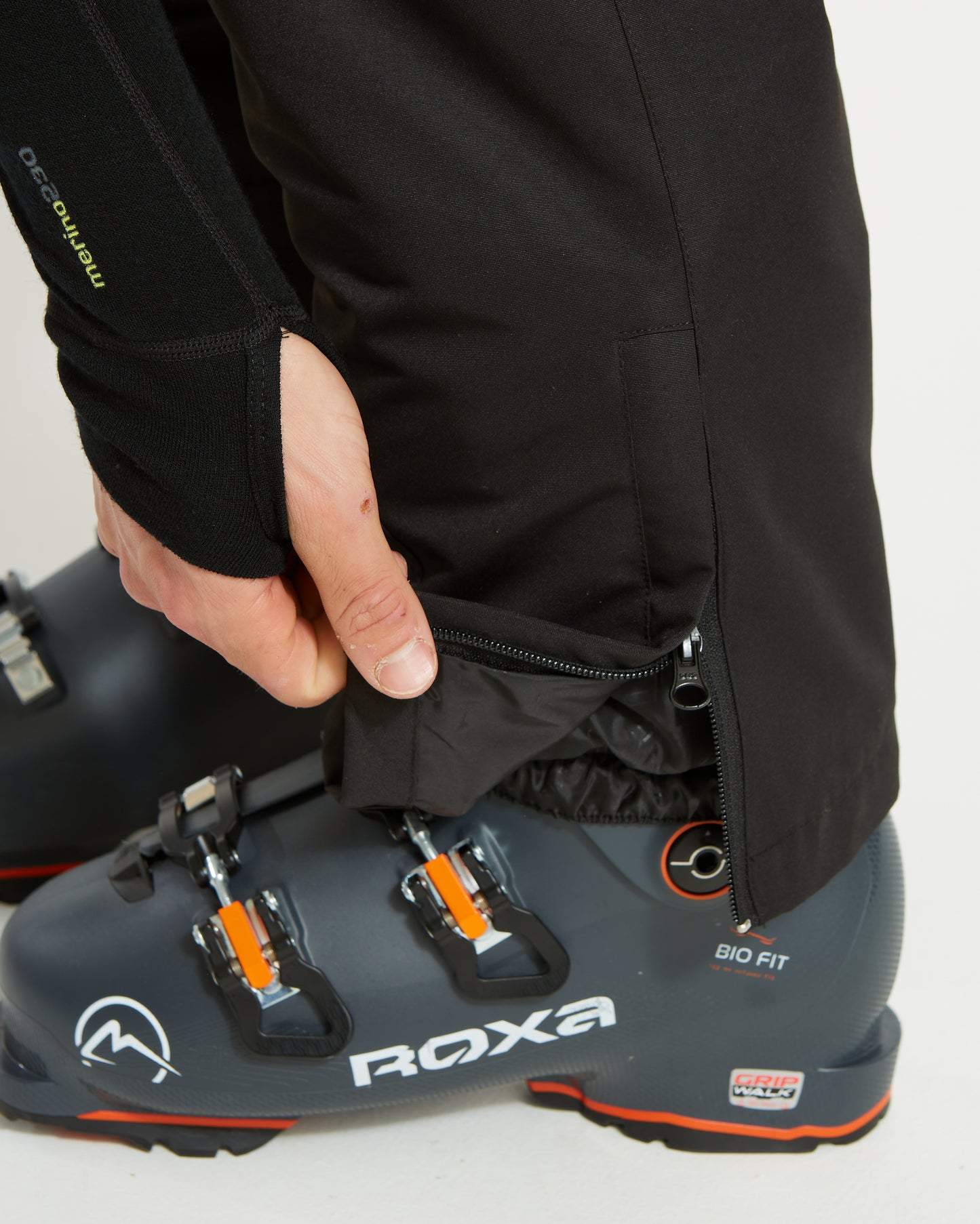 Glide Mens Ski Pants - Shorter Leg Black