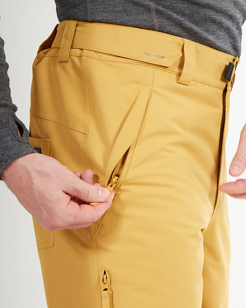 Glide Mens Ski Pant Mustard