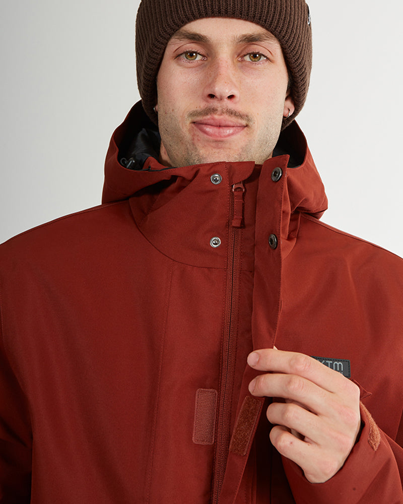 Brooks III Mens Snow Jacket Brick