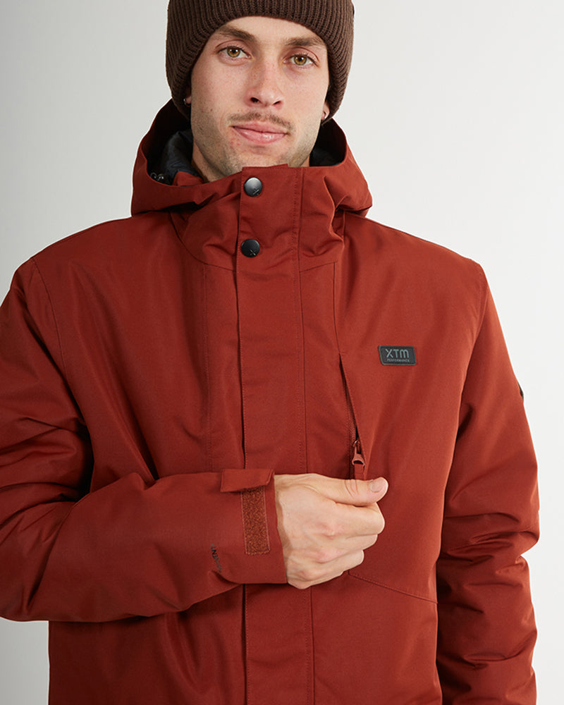 Brooks III Mens Snow Jacket Brick