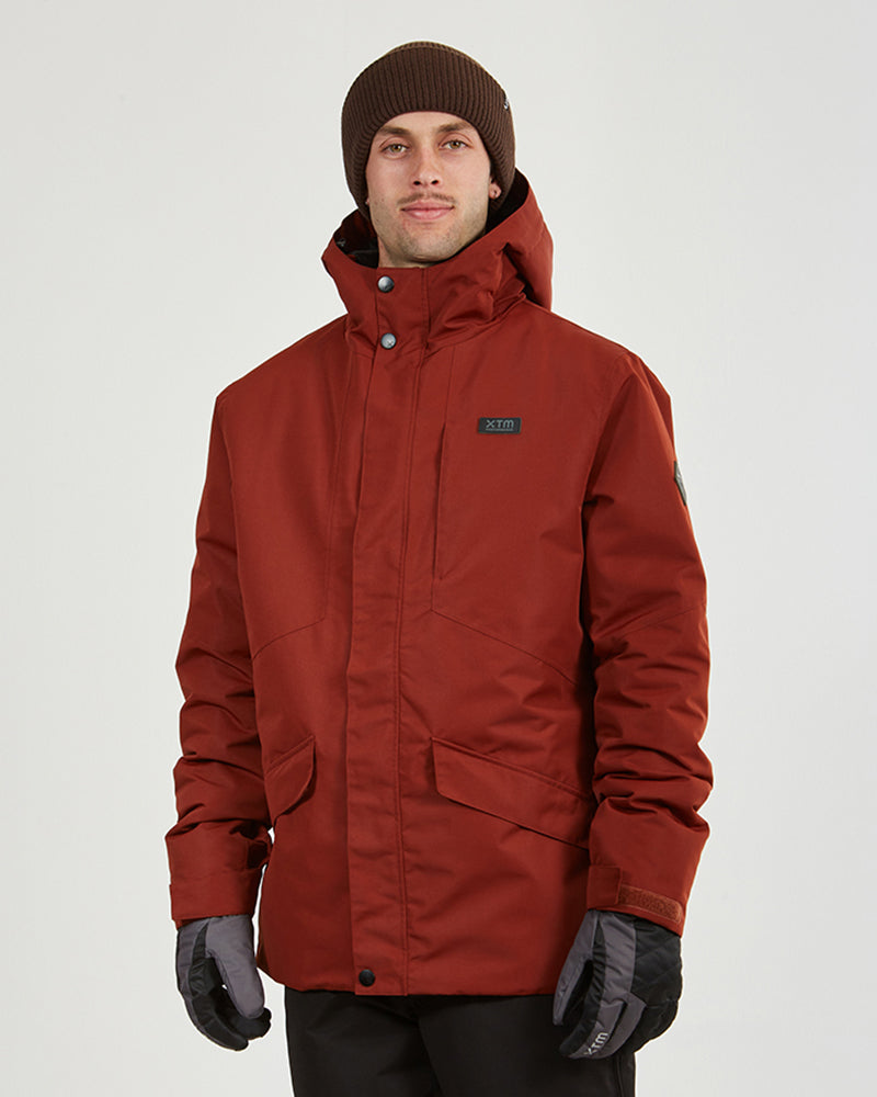 Brooks III Mens Snow Jacket Brick