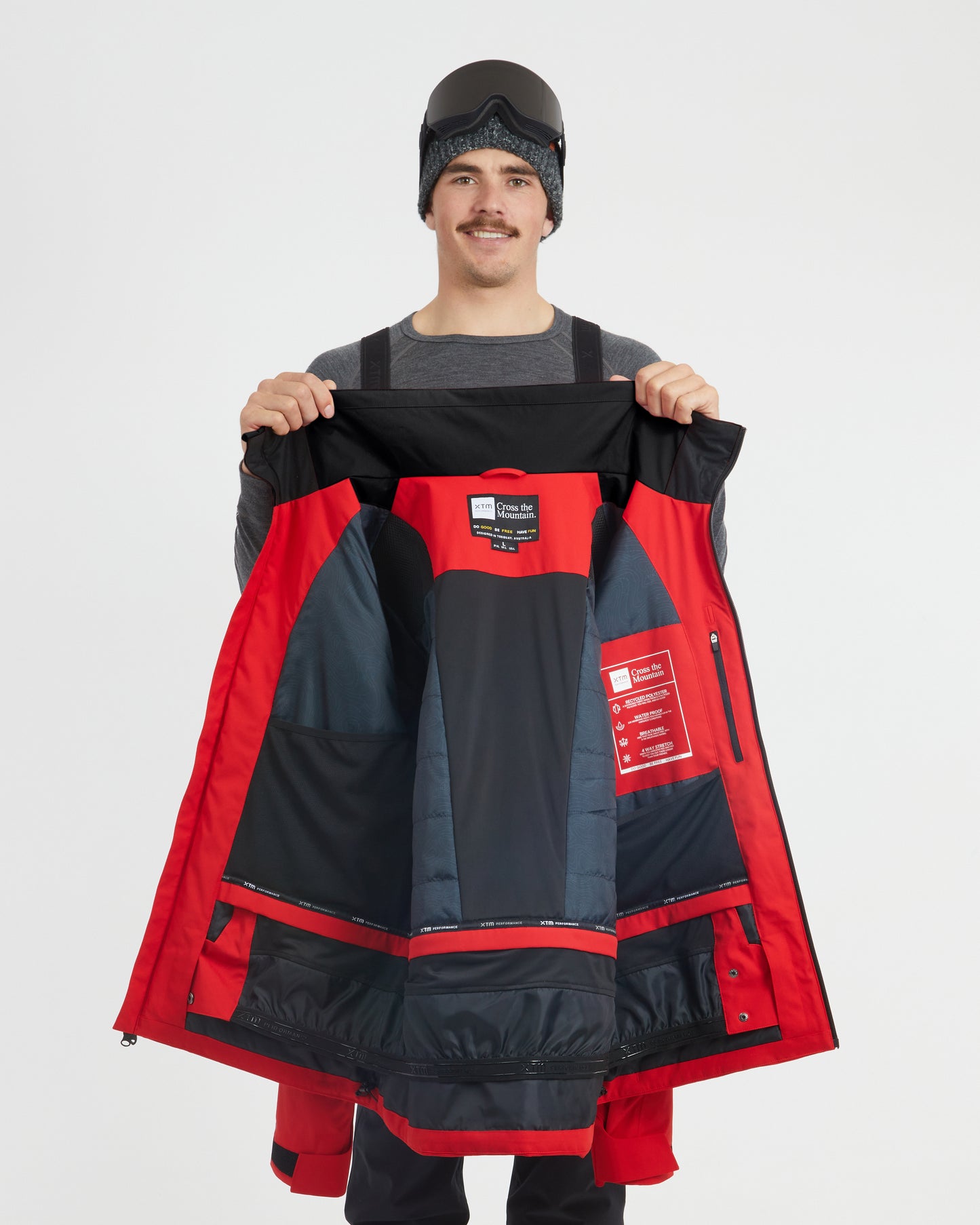 Quantum Mens Snow Jacket Crimson Red