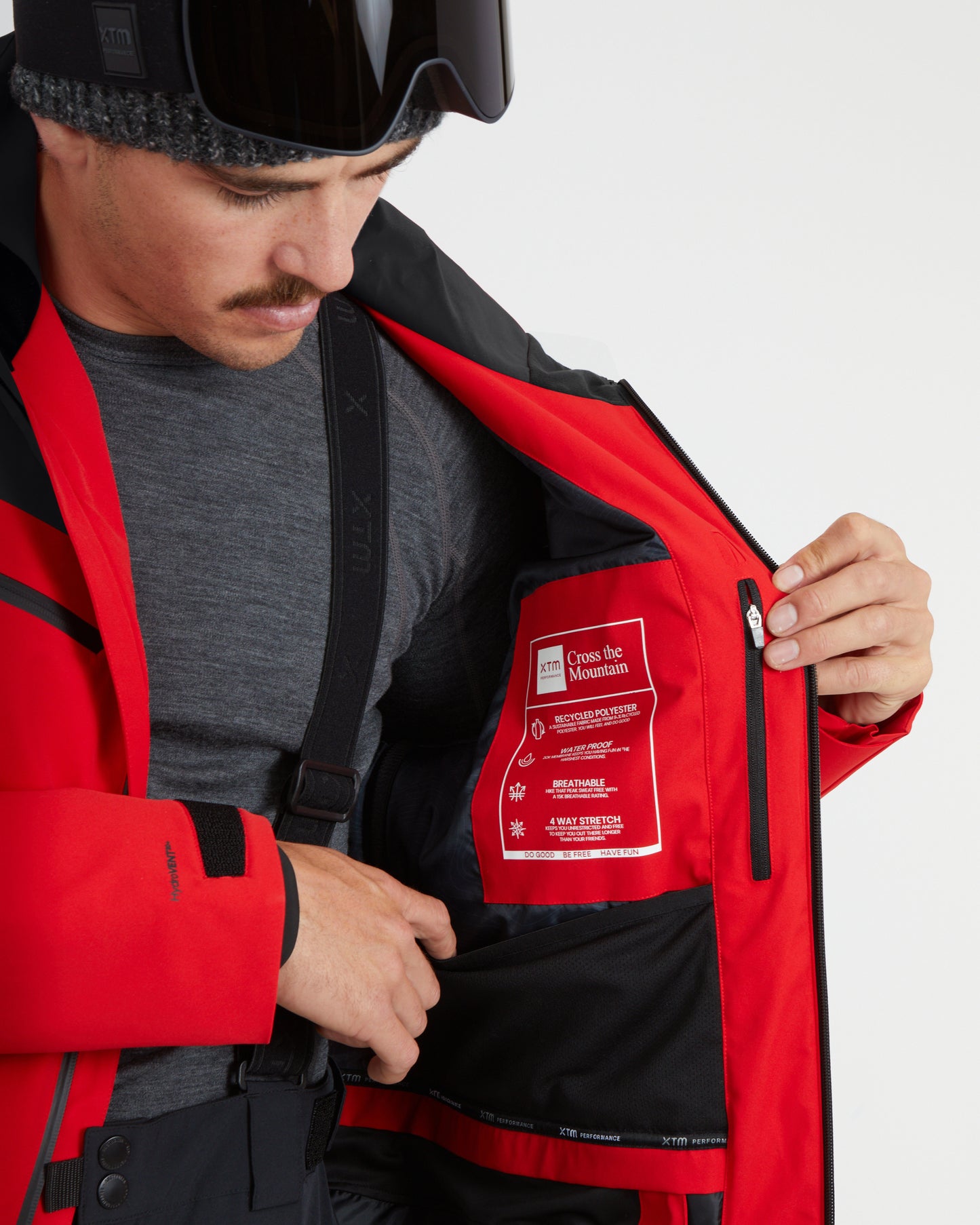 Quantum Mens Snow Jacket Crimson Red