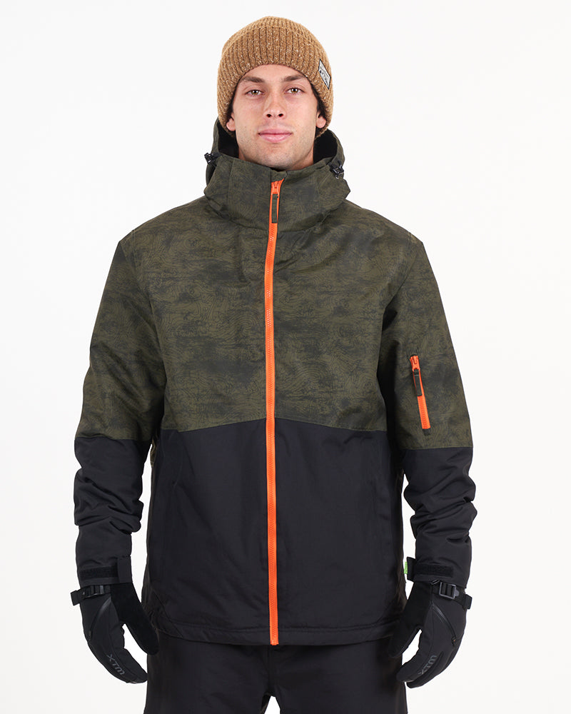 Unisex Rental Snow Jacket Moss Contour