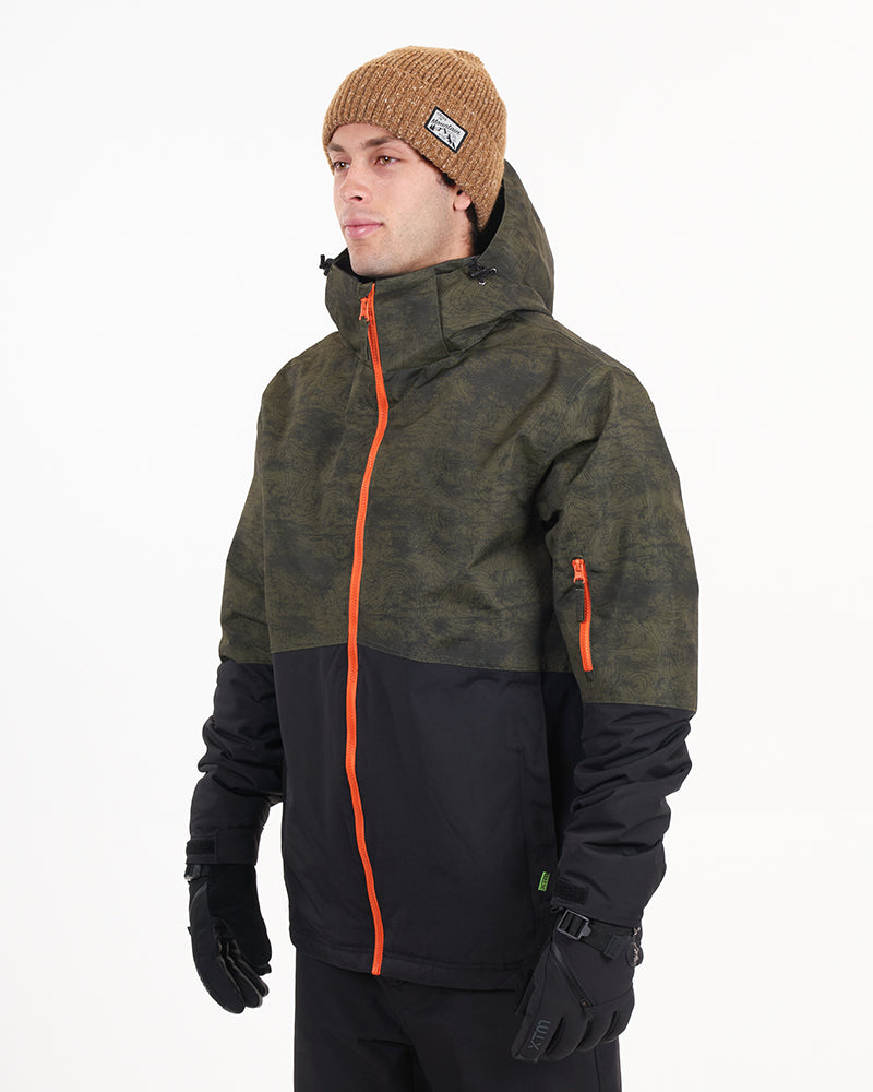 Unisex Rental Snow Jacket Moss Contour